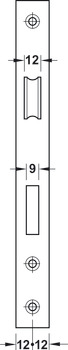 Mortise lock, for hinged doors, Startec, grade 3, profile cylinder, backset 60 mm