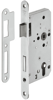 Mortise lock, for hinged doors, profile cylinder