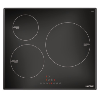 Hob, 3 zone induction hob with touch control