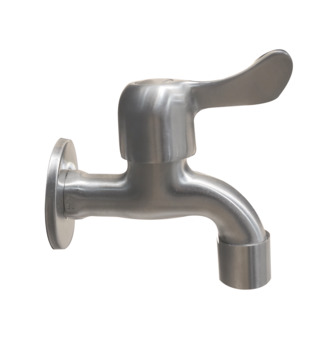 Tap, wall mounted, stainless steel