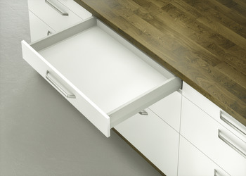 Drawer set, Moovit, drawer set, steel, drawer side height 92 mm, 30–70 kg