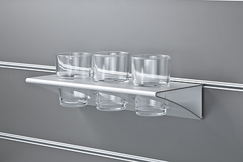 Tumbler holder, For 3 glass tumblers, for Labos wall system