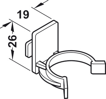 Plinth clip, for plinth adjusting foot