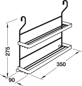 Spice rack, Steel railing system