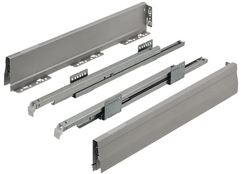 Drawer Side Runner Systems, Moovit Moove, set, steel, drawer side height 115 mm, 50 kg, packed in boxes
