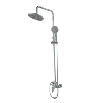 Shower column, with rain and hand shower, chrome polished