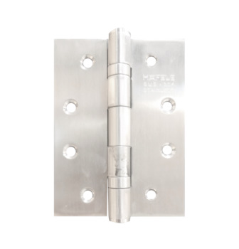 Butt hinge, Maximum door weight with 3 hinges 54 kg, two ball bearing stainless steel with loose pin