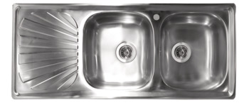 Sink, dimension 1200 x 500 x 170  mm, 34 mm tap hole