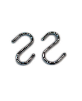 Single S hook, stainless steel polished
