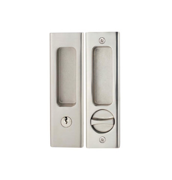 Sliding door lock, entrance door, antique brass finish