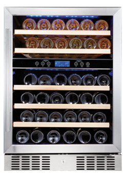 Wine Cooler, Dual Zones, 150 L / 46 Bottles